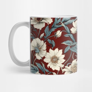 Dutch Nocturne: Luminous Floral Pastoral on Black Canvas Mug